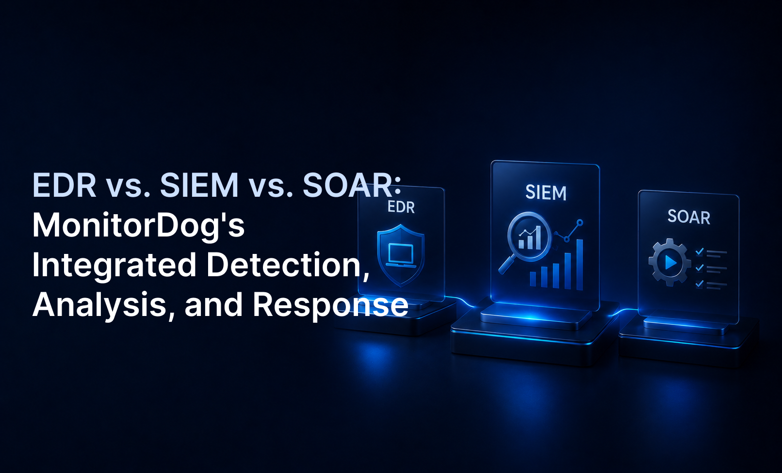 EDR vs. SIEM vs. SOAR: MonitorDog's Integrated Detection, Analysis, and Response