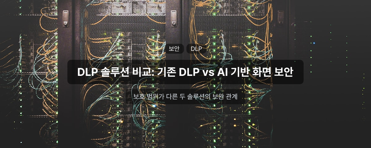 DLP 솔루션 비교: 기존 DLP vs AI 기반 화면 보안
