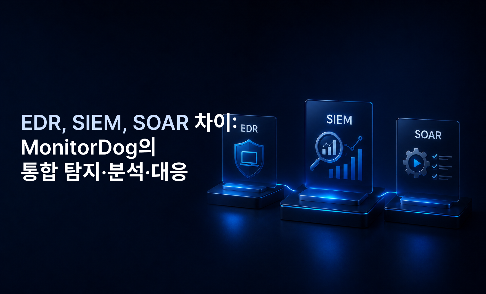 EDR, SIEM, SOAR 차이: MonitorDog의 통합 탐지·분석·대응