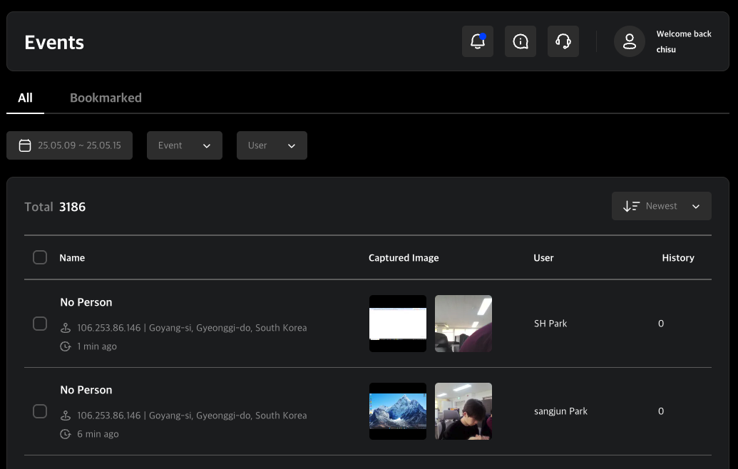 イベントリスト