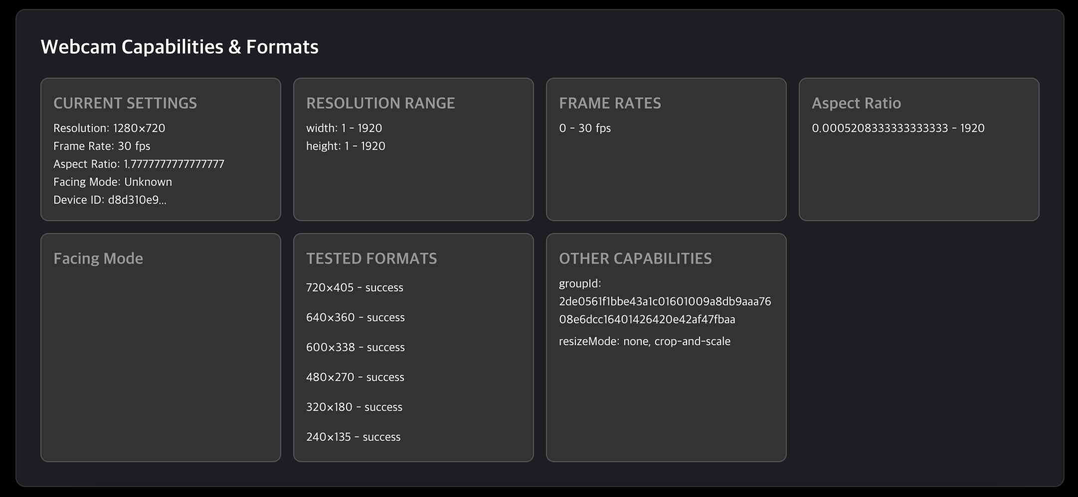 webcam checker property