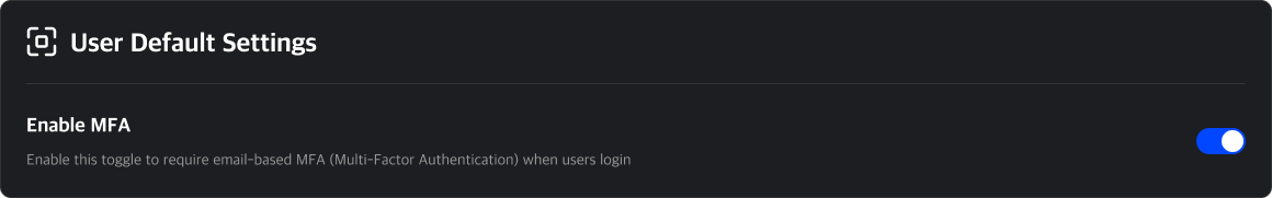organization mfa setting