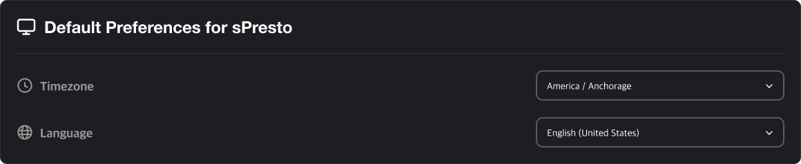 organization preference section