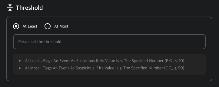 scenario out threshold